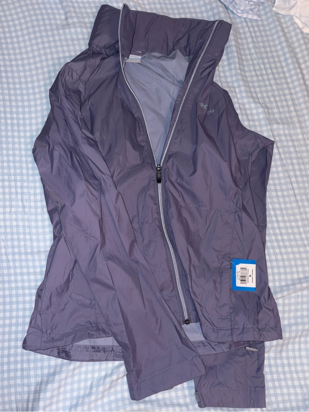 Columbia Lavender Packable Windbreaker NWT size medium hood or hoodless